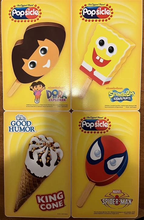 Spongebob King Cone Dora Ice Cream Truck Sticker Lot Of 4 Ebay