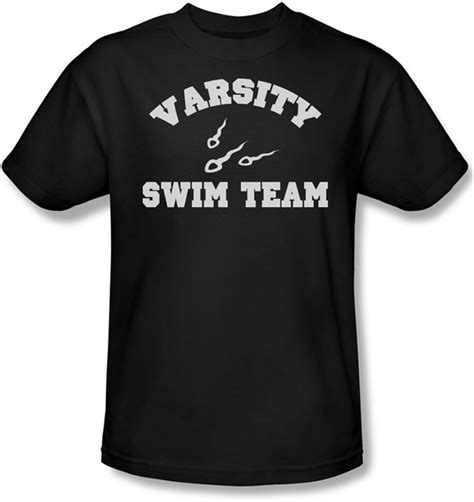 Varsity Swim Team Mens T Shirt In Black Uk Clothing