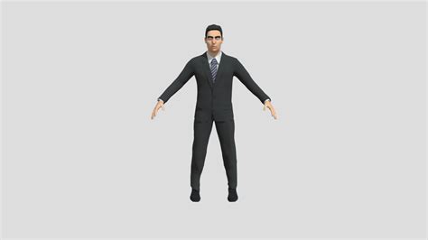 Man In A Black Suit Buy Royalty Free 3d Model By Ademrodriguez