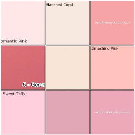 Designer Pinks 1 Benjamin Moore Romantic Pink 2 Benjamin Moore