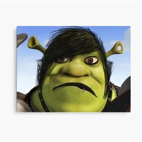 Emo Shrek Canvas Print For Sale By Alexis6214 Redbubble