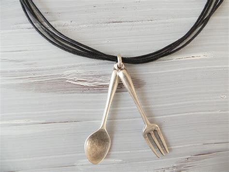 Items Similar To Utensils Charm Necklace Spoon And Fork Necklace
