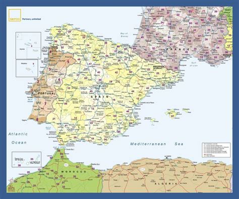 Mapas Murales Para Gefco De La Peninsula Iberica Y Europa