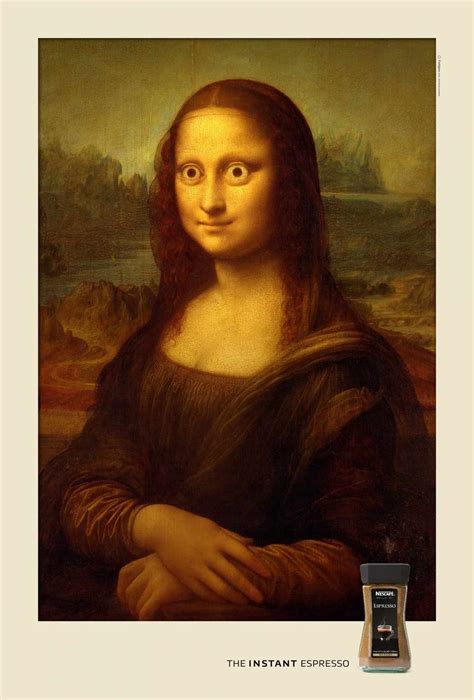 Nescafé Mona Lisa Ads Of The World Mona Lisa Monalisa Desenho