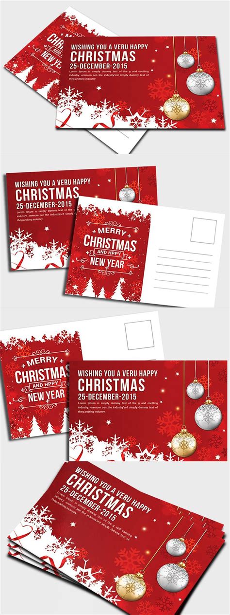 Christmas Postcard Template Free Download Scroll Down To The Bottom Of