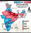 per capita income of indian States, 2020-21 : r/MapPorn