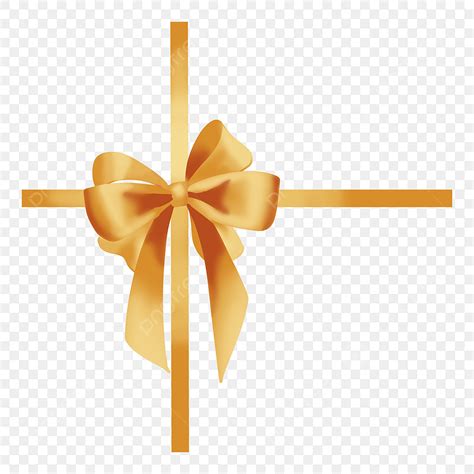 Gold Gift Bow Clipart Transparent PNG Hd Bow Gift Ribbon Golden Bow Gift PNG Image For Free