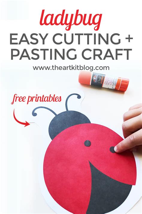 Ladybug Cutting And Pasting Activity For Kids Free Printable Included
