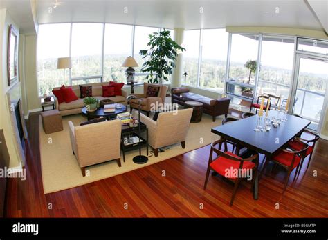 Interior Shot Of A Luxury High Rise Condo Stock Photo Alamy