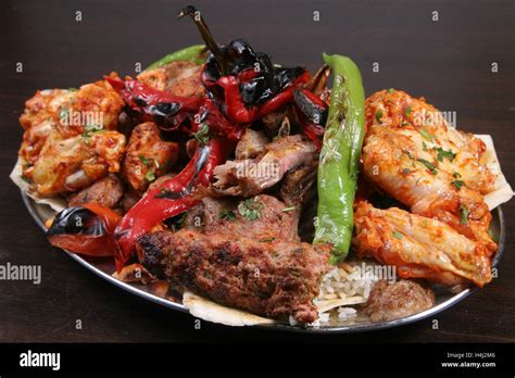 Mixed Kebab Platter Stock Photo Alamy