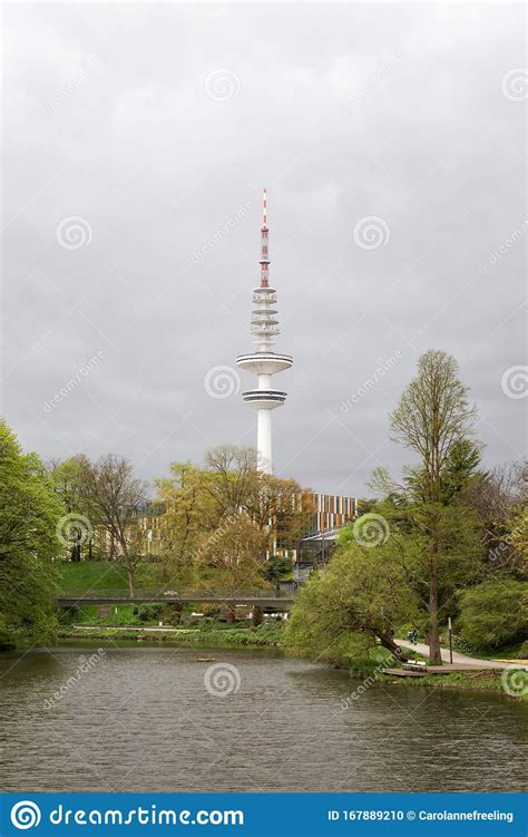 Hamburg Tv Tower View From The Park Stock Photo Image Of Background