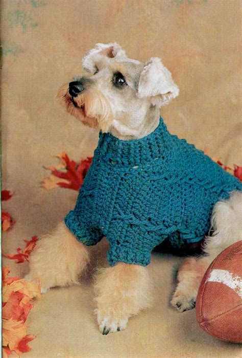 Cute Crochet Dog Cabled Sweater Pattern Pdf Instant Download Medium