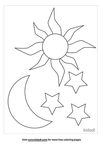 Moon And Stars Coloring Pages Printable Sketch Coloring Page