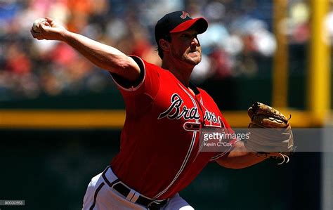 Starting Pitcher Derek Lowe Of The Atlanta Braves Pitches To The