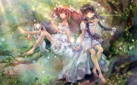 Download Fantasy Art Magic Anime Girls Hd Wallpaper  By Gcollier