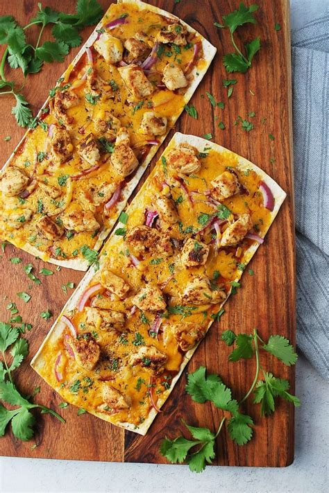Easy Bbq Chicken Flatbread Pizza Amees Savory Dish