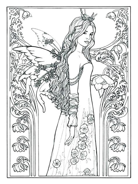 Intricate Fairy Coloring Pages At Free