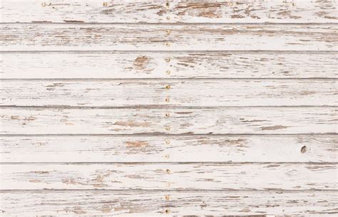 Old Rustic White Weathered Wood Surface Background Texture Stock Image