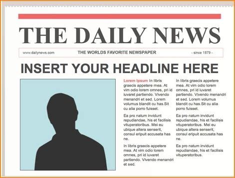 A simple example of a clearly structured newspaper report which includes key features such a clear orientation which includes 'what', 'where', 'when' and 'who'; Newspaper Article Example For Students | World Of Label in ...