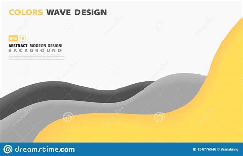 Abstract Tech Yellow Line Overlap Design On White Background