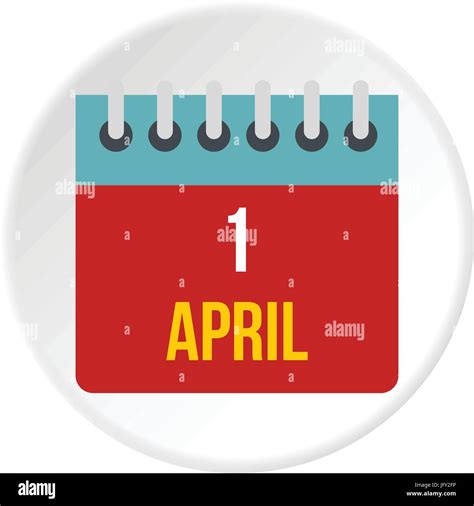 April Calendar Icon Vector Flat Illustration Style Month Hi Res Stock