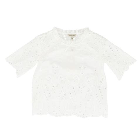 Twinset Outlet Top For Girls White Twinset Top 191gj2622 Online On