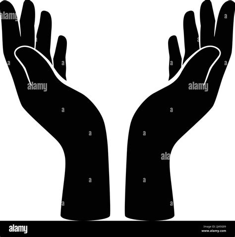 Hands Holding Something Up Stock Vector Images Alamy