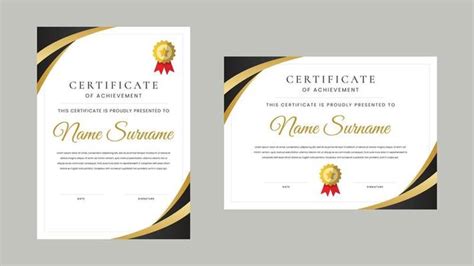 Certificate Template Portrait Vector Art Icons And Graphics For Free