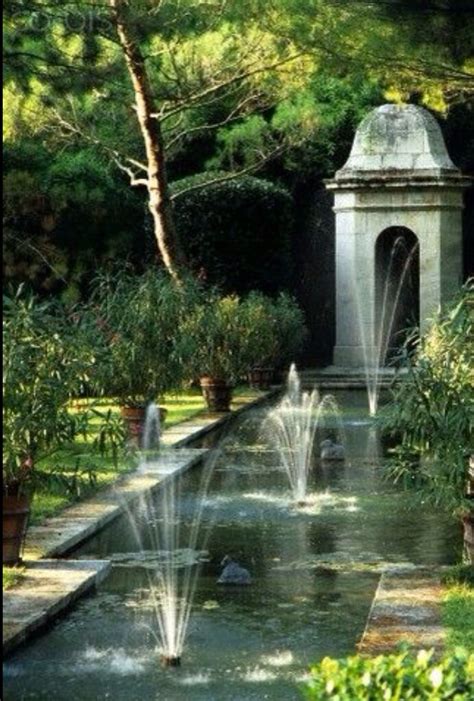 Formal Gardens With Reflecting Pool Water Features In The Garden