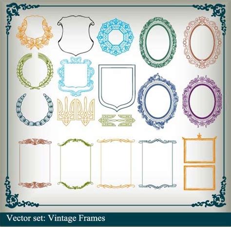 Various Vector Frame Set Vectors Graphic Art Designs In Editable Ai