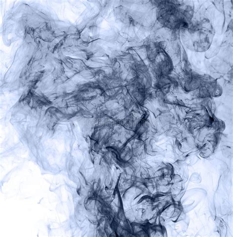 Blue Smoke On A White Background Inversion Stock Image Image Of