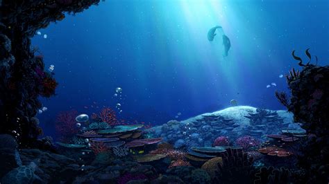 Wallpaper Underwater Anime Girl Queen Fantasy Desktop