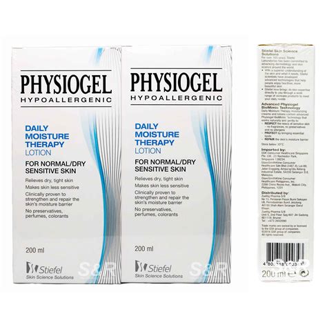 Physiogel Hypoallergenic Daily Moisture Therapy Lotion 2 Bottles