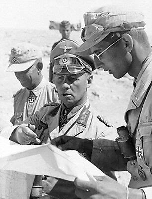 WW PHOTO WWII German General Erwin Rommel With Map Afrika Korps