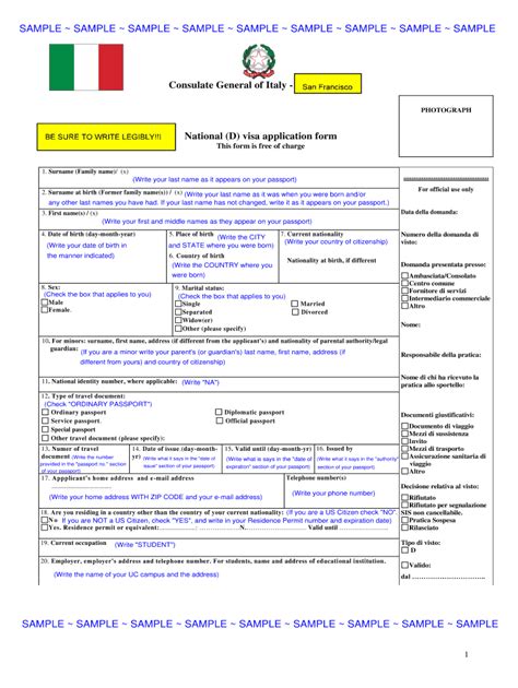 Italy Visa Application Fill Out And Sign Online Dochub
