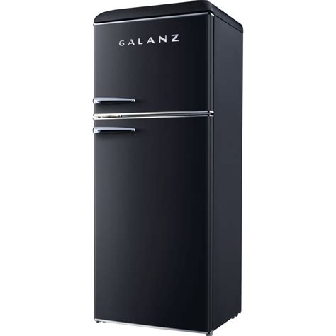 Galanz Cu Ft Top Mount Retro Style Refrigerator Black Apara Supply