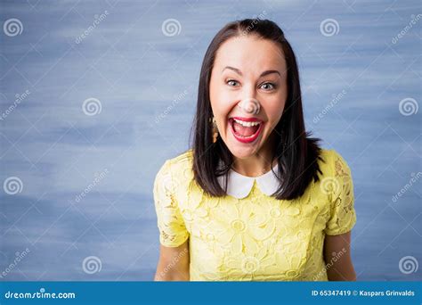 Woman Laughing Hysterically Stock Image Image Of Female Portrait 65347419