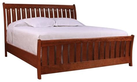 Stickley Cherry Mission Collection King Sleigh Bed Williams Kay Sleigh Beds