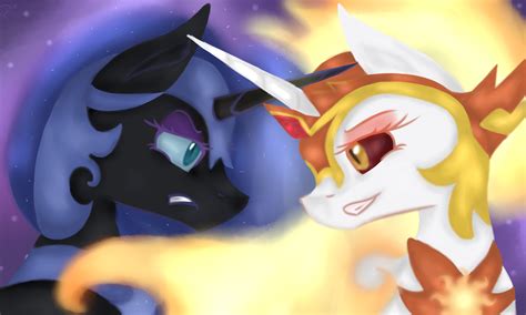 Daybreaker And Nightmare Moon By Dixierarity On Deviantart