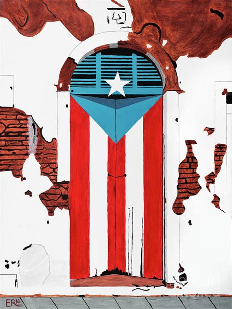 Puerta Bandera Puerto Rico Painting By Edwin Rivera Pixels