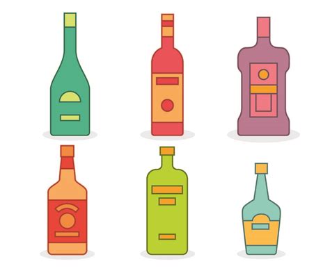Vodka Bottle Collection Vector Vector Art And Graphics