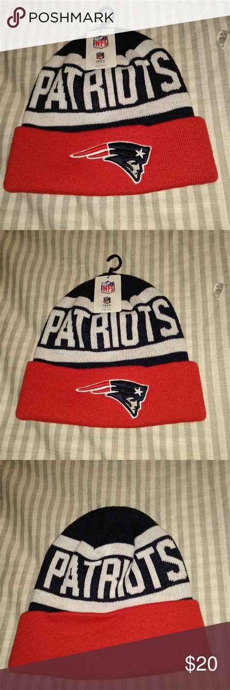 New England Patriots Winter Cuffed Hat Nfl Accessories New England