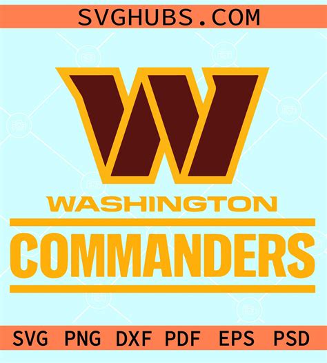 Washington Commanders Svg Washington Football Svg Commanders Mascot Svg