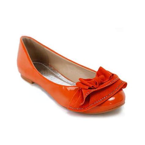 Orange Flat Shoes