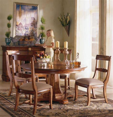 Kincaid Tuscano Solid Wood Round Pedestal Table Dining Set By Dining