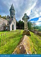 Celtic Cross in the Grounds of Toormakeady Church Lough Mask County ...