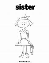 Coloring Sister Big Pages Sisters Book Clipart Popular Library sketch template
