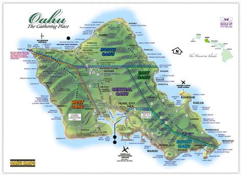Oahu The Gathering Place Oahu Map Oahu Oahu Hawaii
