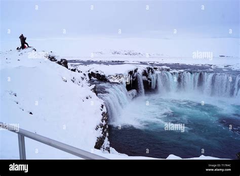 Godafoss Waterfall Iceland Stock Photo Alamy