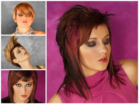 Hairstyles With Blends Of Colors Shag 60s Bob And Undercut Hair